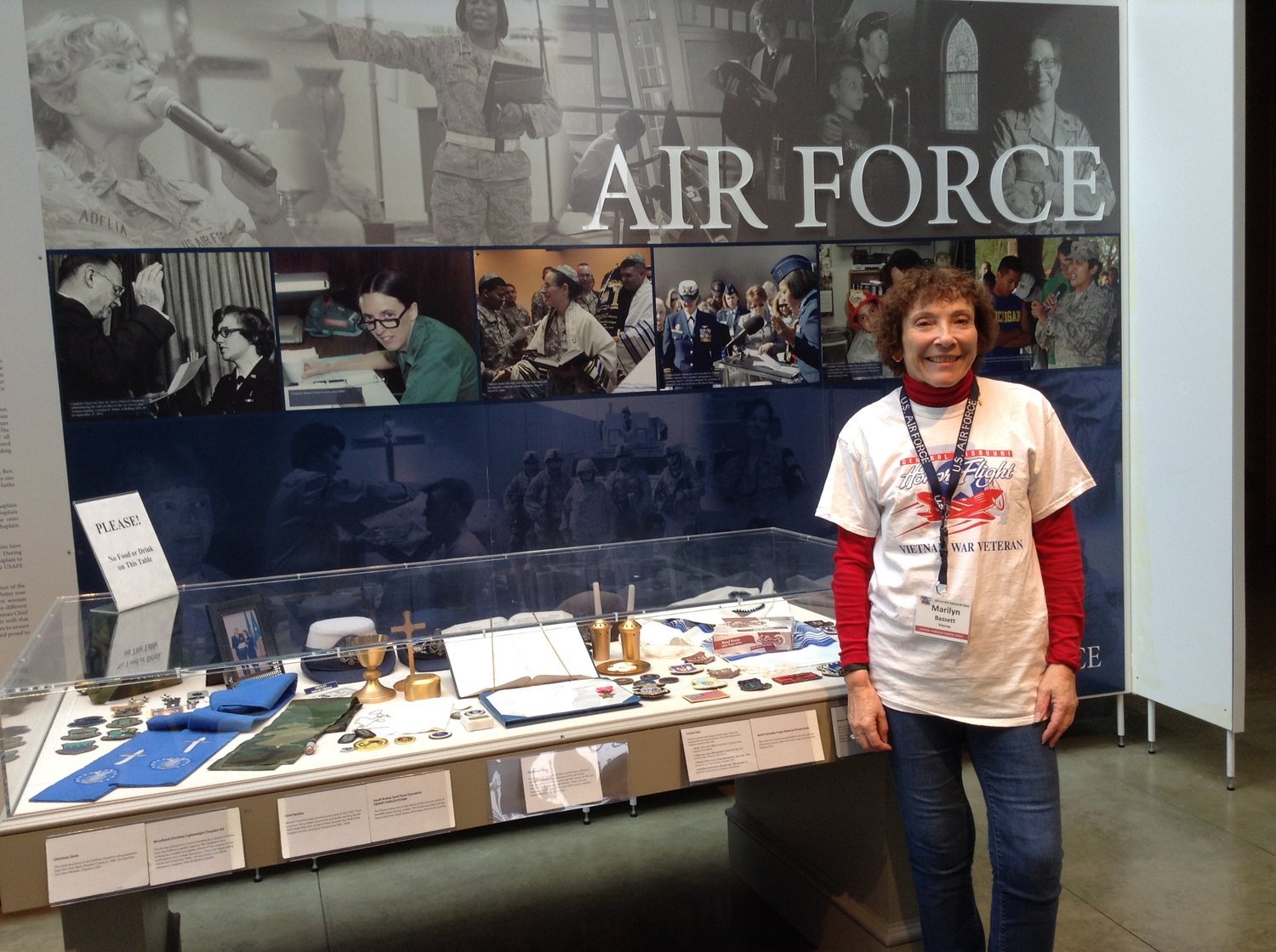 Mrs. Bassett visits the Air Force Women’s Exhibit at Arlington.